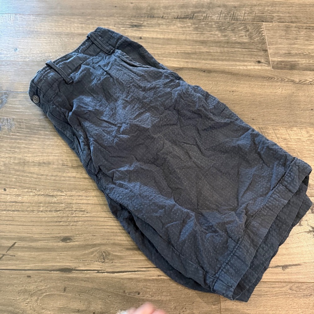 Polo Ralph Lauren Mens Navy Blue Seersucker Dot Classic Fit Shorts Size 36